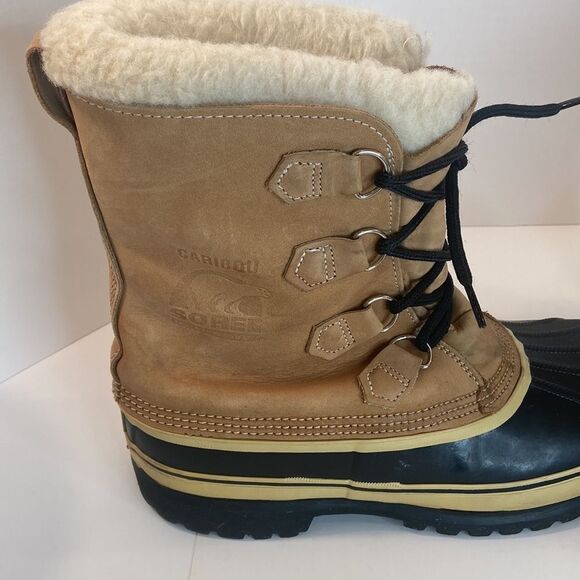 Sorel Men’s Caribou Classic Waterproof Leather Rubber Winter Snow Boot Size 10 - Picture 8 of 16